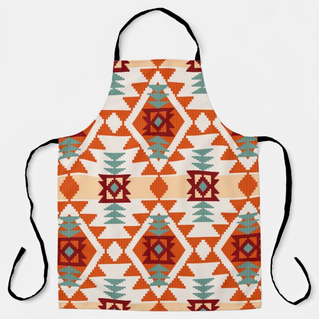Abstract geometric seamless pattern,native america apron (Front)
