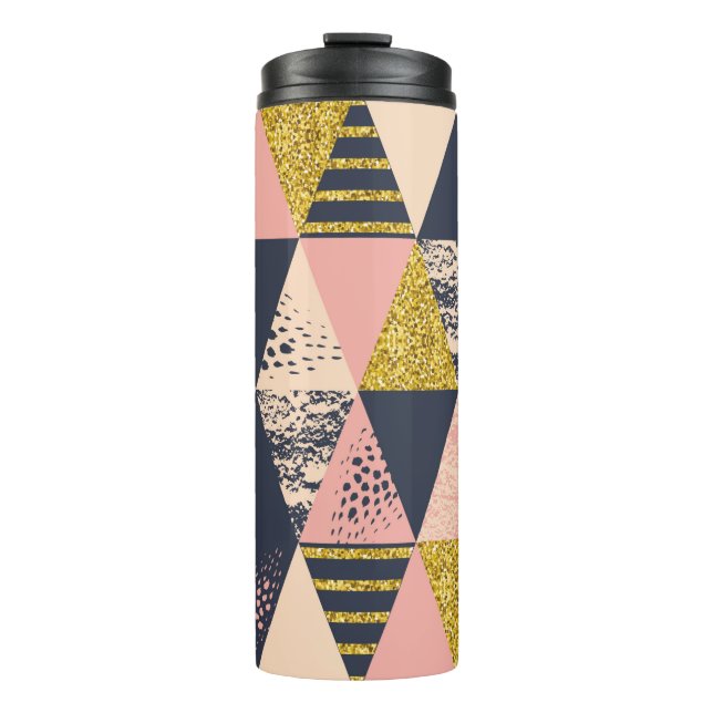 Abstract geometric seamless pattern with trendy gl thermal tumbler (Front)