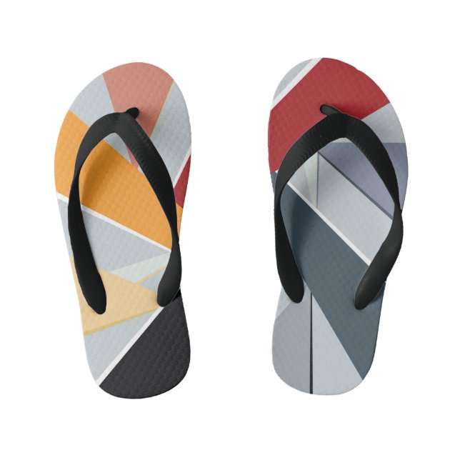 Abstract Geometric Shape 2 Kid's Jandals (Footbed)