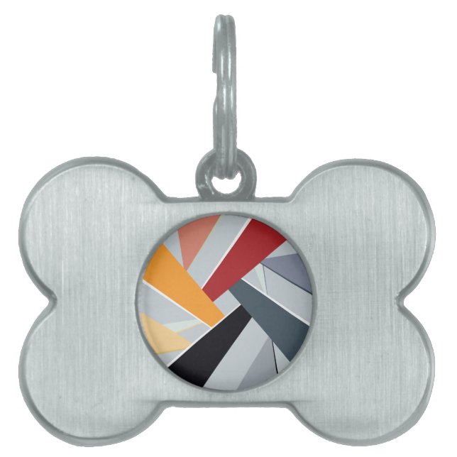 Abstract Geometric Shape 2 Pet ID Tag (Front)
