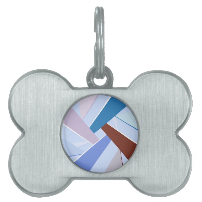 Abstract Geometric Shape 3 Pet ID Tag (Front)