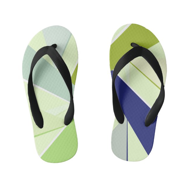 Abstract Geometric Shape 4 Kid's Jandals (Footbed)