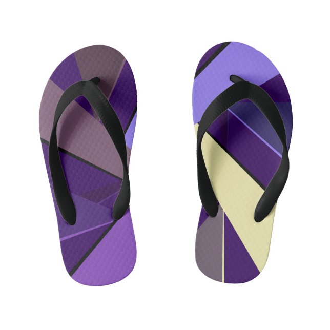 Abstract Geometric Shape 5 Kid's Jandals (Footbed)
