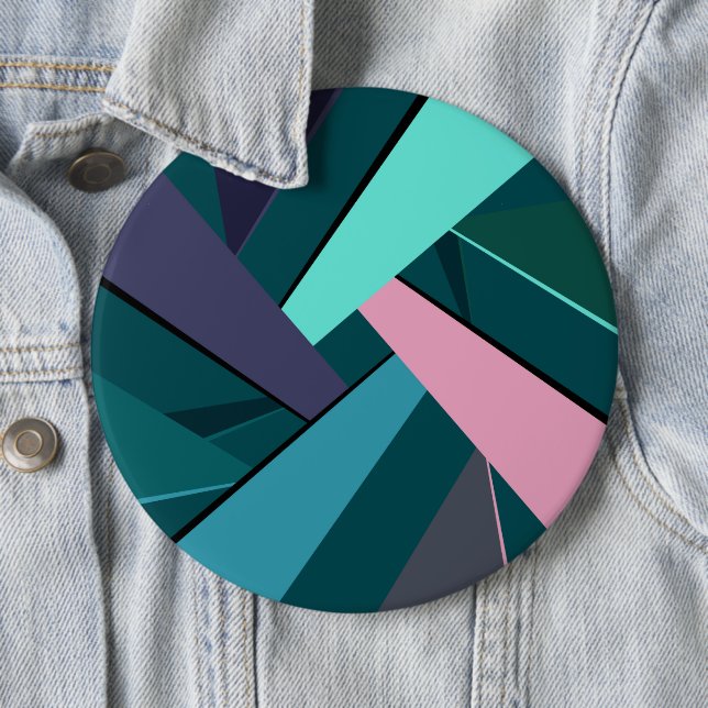 Abstract Geometric Shape 6 Cm Round Badge (In Situ)