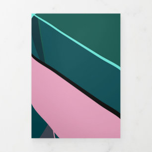 Abstract Geometric Shape 6 Tri-Fold Holiday Card