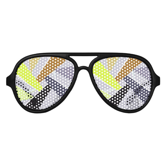 Abstract Geometric Shape 8 Aviator Sunglasses (Front)