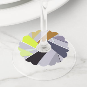 Abstract Geometric Shape 8 Wine Glass Tag