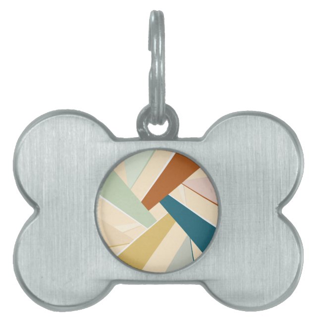 Abstract Geometric Shape Pet ID Tag (Front)