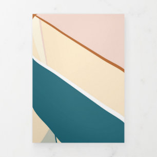 Abstract Geometric Shape Tri-Fold Holiday Card