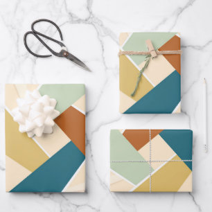 Abstract Geometric Shape Wrapping Paper Sheet