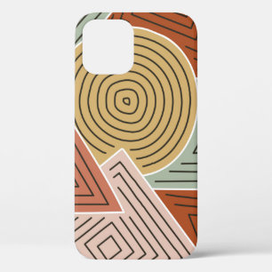 Abstract geometric shapes and lines illustration p iPhone 12 case