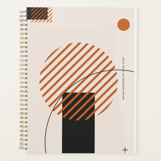 Abstract Geometric Shapes Backgrounds Planner (Front)