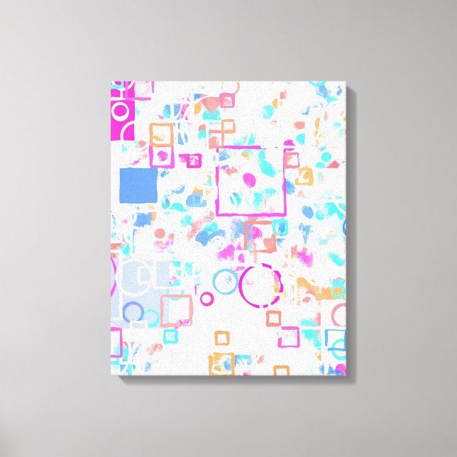 Abstract Geometric Shapes Canvas Print (Front)