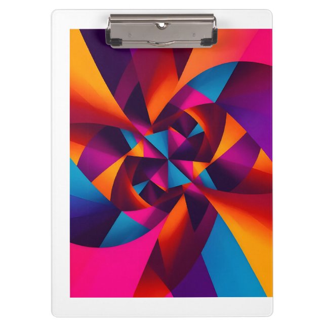 abstract geometric shapes clipboard (Front)