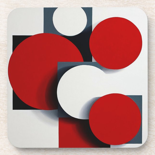 Abstract geometric shapes coaster (Front)