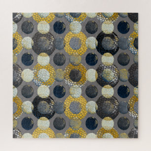 Abstract Geometric Shapes: Colourful Watercolor. Jigsaw Puzzle