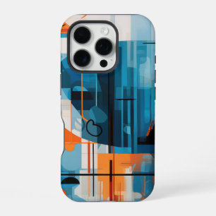 Abstract geometric shapes composition iPhone 16 pro case