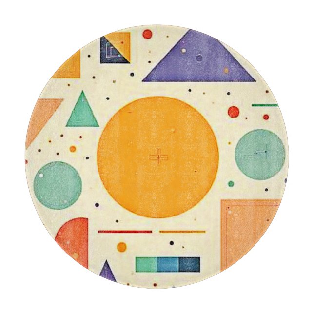 Abstract Geometric Shapes Design Cutting Board (Front)
