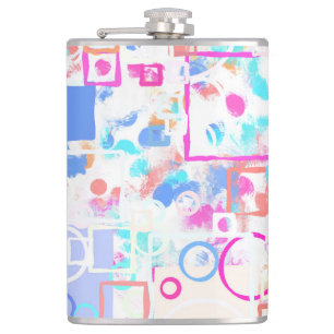 Abstract Geometric Shapes Hip Flask