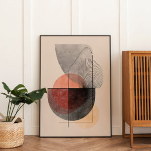 Abstract Geometric Shapes - Japandi Wall Art