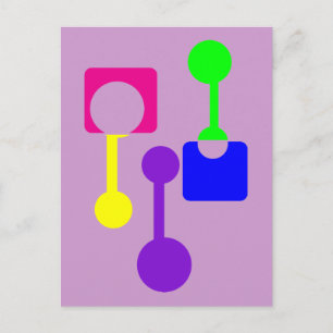 Abstract Geometric Shapes Postcard