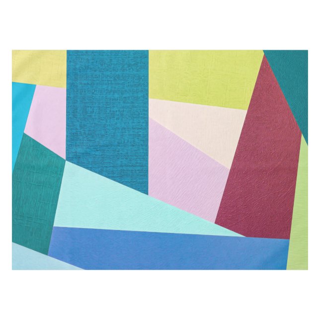 Abstract Geometric Shapes Textile Pattern | Tablecloth (Front (Horizontal))