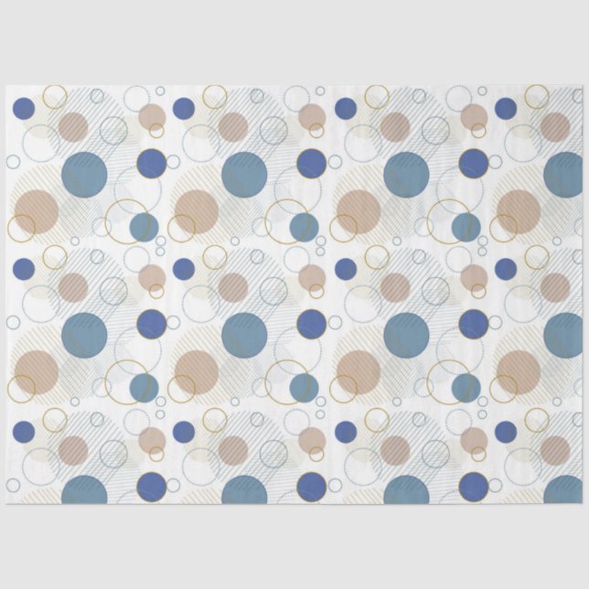 Abstract Geometric Shapes Tissue Wrapping Paper (Front)