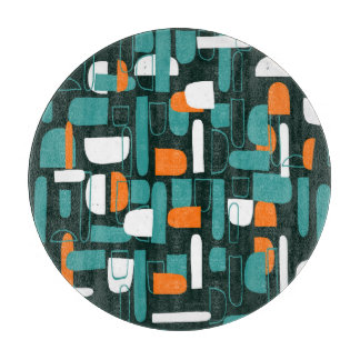 Abstract Geometric Shapes, Vintage Style. Cutting Board