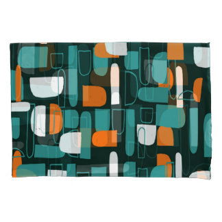 Abstract Geometric Shapes, Vintage Style. Pillowcase