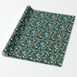 Abstract Geometric Shapes, Vintage Style. Wrapping Paper