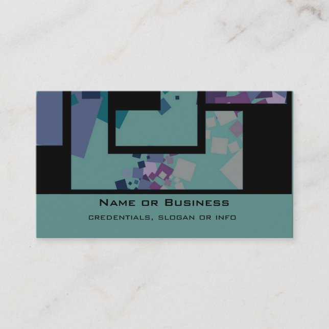 Abstract Geometric Squares Business Card (Front)