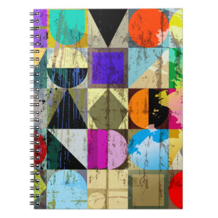 Abstract Geometric: Strokes and Splashes Notebook