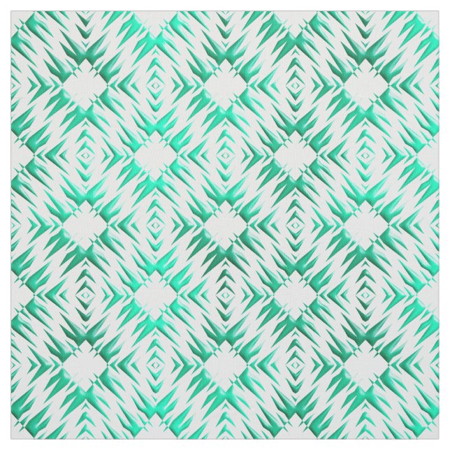 Abstract geometric teal pattern. fabric (Swatch)