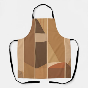Abstract Geometric Terracotta Midcentury Modern Apron