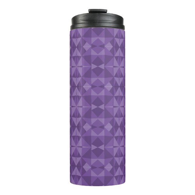 Abstract Geometric Triangle Pattern Thermal Tumbler (Front)