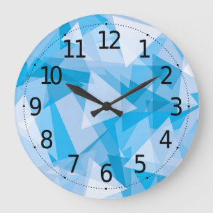 Abstract Geometric Triangle Pattern   Wall Clock