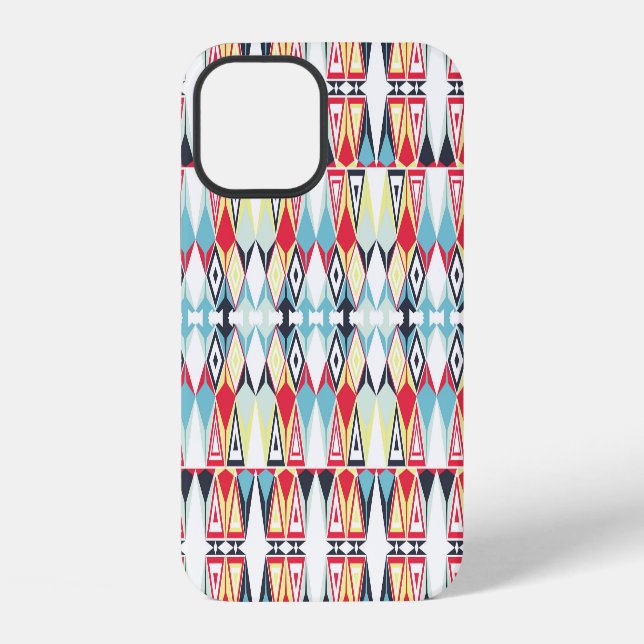 Abstract Geometric Tribal Line Pattern iPhone Case (Back)