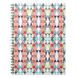Abstract Geometric Tribal Line Pattern Notebook
