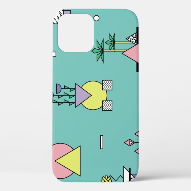 Abstract geometric, vases plants memphis style. Case-Mate iPhone case (Back)