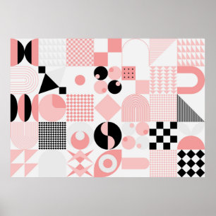 Abstract geometric vintage pattern made with simpl poster