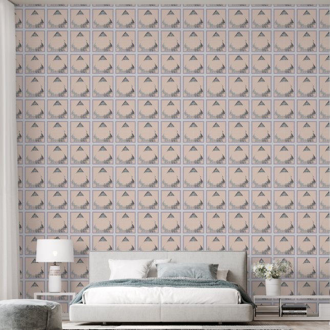 Abstract Geometric  Wallpaper (Bedroom)