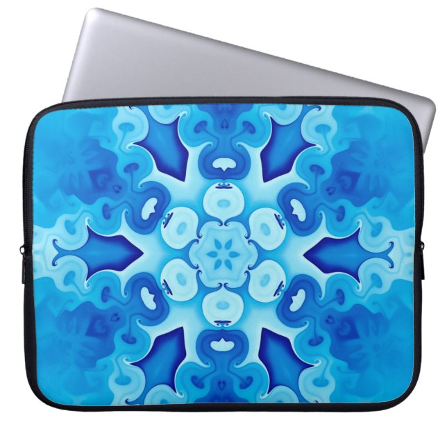 Abstract geometric wallpaper mandalas artabstract, laptop sleeve (Front)