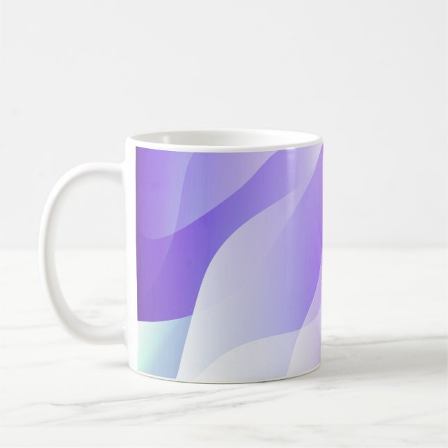 Abstract Geometric Wave Shape with Gradient Soft C Coffee Mug (Left)