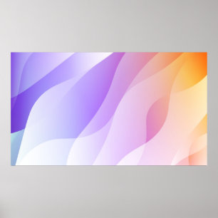 Abstract Geometric Wave Shape with Gradient Soft C Poster