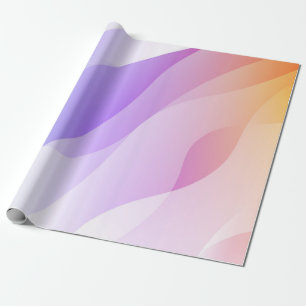 Abstract Geometric Wave Shape with Gradient Soft C Wrapping Paper
