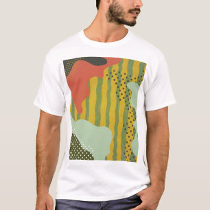 Abstract Geometric Waves Creative Background T-Shirt