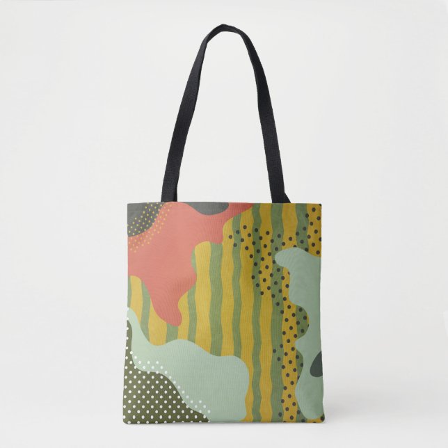 Abstract Geometric Waves Creative Background Tote Bag (Front)