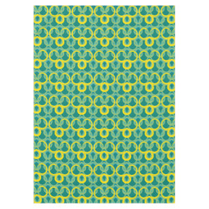 Abstract geometric yellow green pattern tablecloth