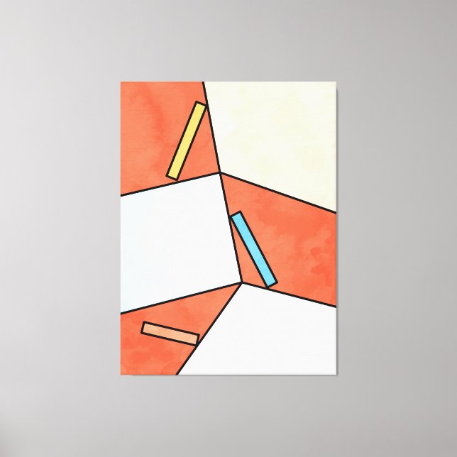 Abstract Geometrical Art 10, Illustration Minimal Canvas Print (Front)