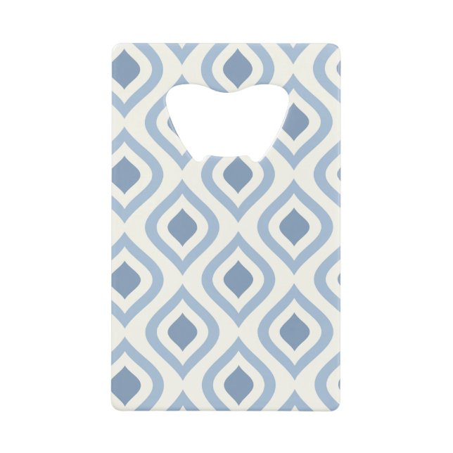 Abstract geometrical, blue and off white (Front)